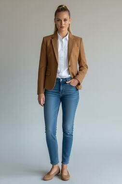 GAP The Academy Blazer 4 Camel Tan Wool Blend Preppy Dark Academia Schoolboy